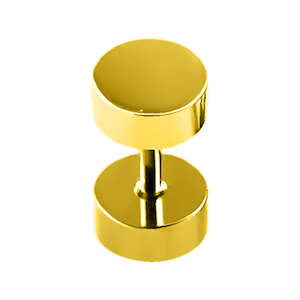 Anodized Surgical Steel: Gold Fake Plug