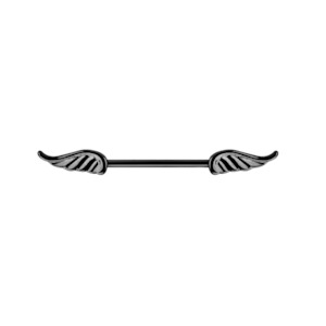 Barbell: Black Wing Nipple Bar