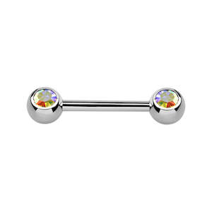 Barbell: Aurora Borealis Surgical Steel Nipple Bar
