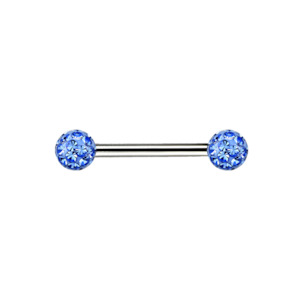 Barbell: Light Sapphire Ferido Titanium Bar