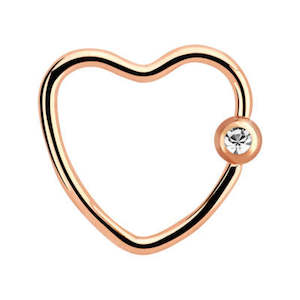 Silver Surgical Steel Heart Ring