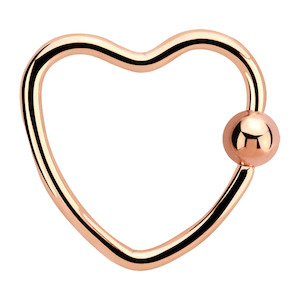 16g Surgical Steel Heart Ring