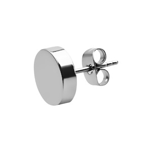 Silver Surgical Steel Fake Plug Earring
