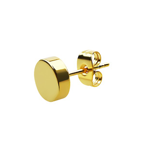 Gold Surgical Steel Fake Plug Earring