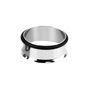 Plugs And Tunnels: Silver Surgical Steel Single Flare Tunnel