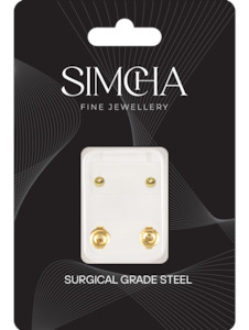 Simcha: Gold Ball Earrings