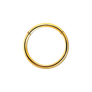 16g Gold Titanium Hinged Ring