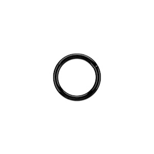 16g Black Surgical Steel Hinged Ring