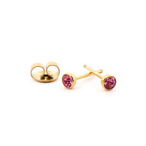 Earlobe Piercing Jewellery: October (Rose) Gold Earrings