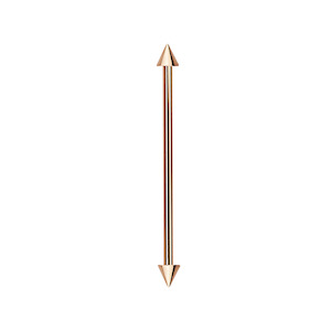 Industrial Piercing Jewellery: Rose Gold Spike Industrial Bar