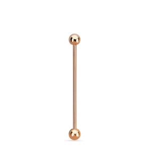 Rose Gold Industrial Barbell