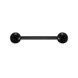 Black Surgical Steel Barbell