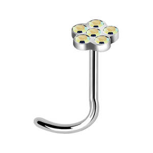 Aurora Borealis Flower Nose Screw