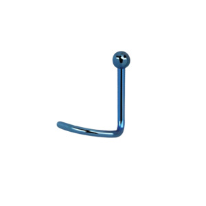 Nose Screws: 2mm Blue Ball Surgical Steel Nose Screw