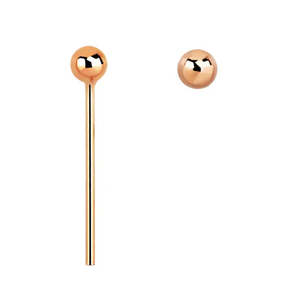 Sterling Silver Nose Studs: Rose Gold Ball Nose Stud