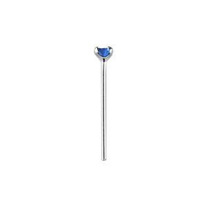 Sapphire Sterling Silver Claw Nose Stud