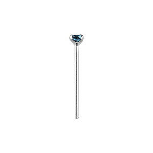 Light Sapphire Sterling Silver Claw Nose Stud
