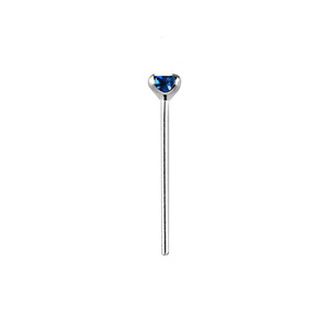 Sterling Silver Nose Studs: Capri Blue Sterling Silver Claw Nose Stud