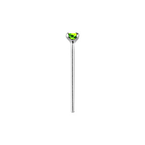 Peridot Sterling Silver Claw Nose Stud