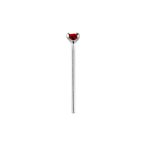 Red Sterling Silver Claw Nose Stud