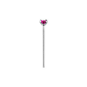 Sterling Silver Nose Studs: Fuchsia Sterling Silver Claw Nose Stud