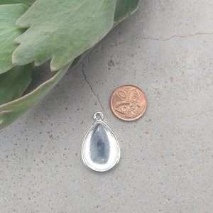 Products: Photo Charm Silver Teardrop Medium - Keepsake Bouquets