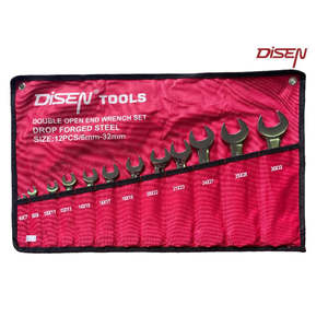 Parts: 12 PCS DOUBLE OPEN END SPANNER BAG SET 6-32MM