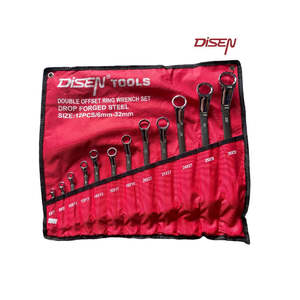 Parts: 12PCS DOUBLE OFFSET RING SPANNER BAG SET 6-32MM