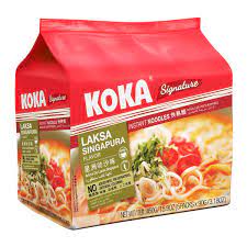 Instant Noodles: Koka No MSG Noodle Laksa 90g x 5pk