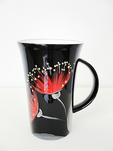 Products: Keriblue Ceramics Tall Flared Mug Black Pohutukawa Keriblue Ceramics