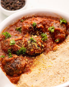 Ready To Eat Meals: Italian Beef Meatballs Marinara Sauce & Cauli Mash
