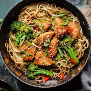 Chicken Broccoli Stir Fry (using Qetoe Chicken Noodles)