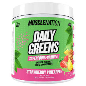 Gut Health: Daily Greens - Strawberry Pineapple by Muscle Nation