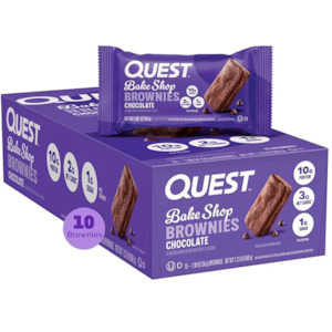 Quest Bake Shop Chocolate Brownies - Box of 10
