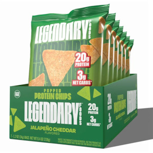 Legendary Popped Protein Chips - Jalapeno Cheddar [Box of 7)