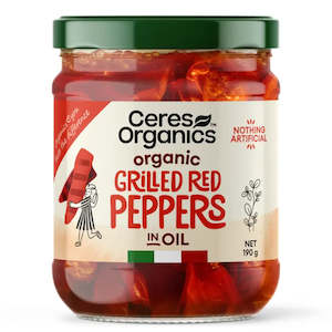 Dinner: Grilled Red Capsicum (Peppers) Organic