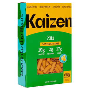 Ingredients: Kaizen Ziti Pasta Tubes - NEW! only 2g carbs