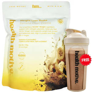 Fibre: Banana Chocolate Creme Meal Replacement Weight Loss Shake + FREE Shaker