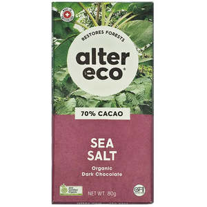 Alter Eco 70% Sea Salt Cacao Organic Dark Chocolate