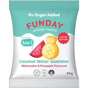 Ingredients: Funday Coconut Water Gummies (Watermelon & Pineapple)