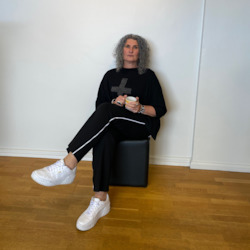 Pants Skirts: WHITE STRIPE PANT