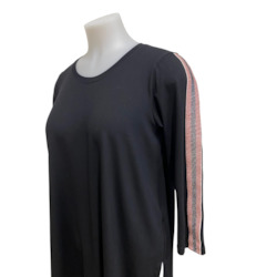 L/S TOP PINK STRIPE SIZE 14-16