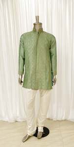 Mens: Mint Green Mens Kurta Pyjama Set