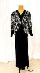 Black Animal Print Abayah