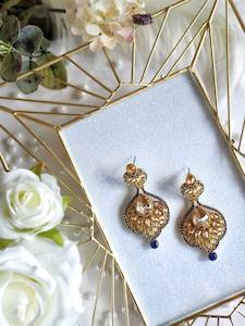 Blue Stonework Earrings