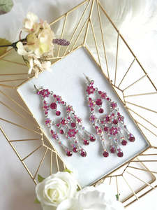 Pink Chandelier Drop Earrings