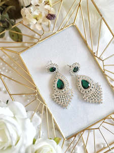 Jewellery: Emerald Green & Silver (Midi)