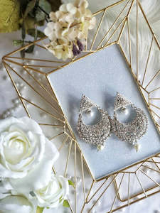 Jewellery Earrings: Silver Crystal Earrings