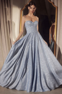 Evening Gowns: T706 Light Blue