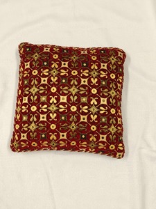 Hireage: Crimson Tapestry Embroidered Heritage Cushion